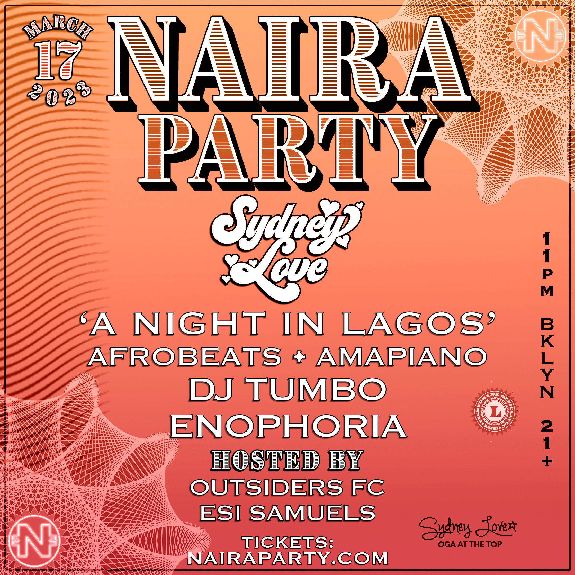 NAIRA Party • New York City • Match 17, 2023