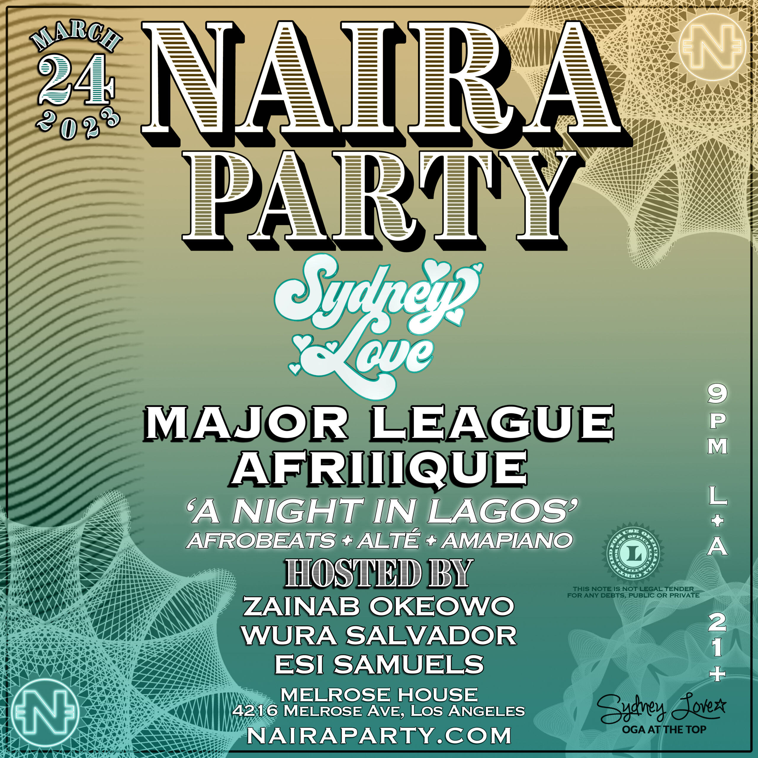 NAIRA Party • Los Angeles • Match 24, 2023